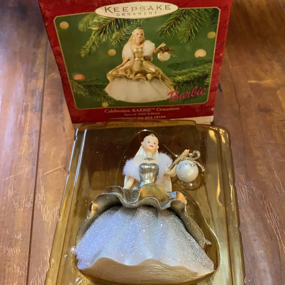 2000 Celebration Barbie Hallmark Keepsake Ornament Millennium Y2K